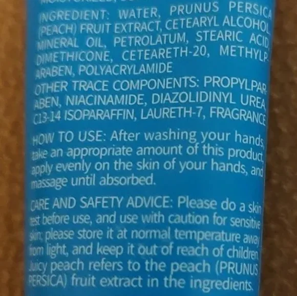 New Sadoer Peach & Plant Extract Hand Cream 30 g Nourish Hydrate Refine Smooth - Picture 5 of 7